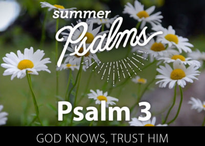 Psalm 3: God Knows, Trust Him