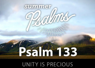 Psalm 133: Unity is Precious
